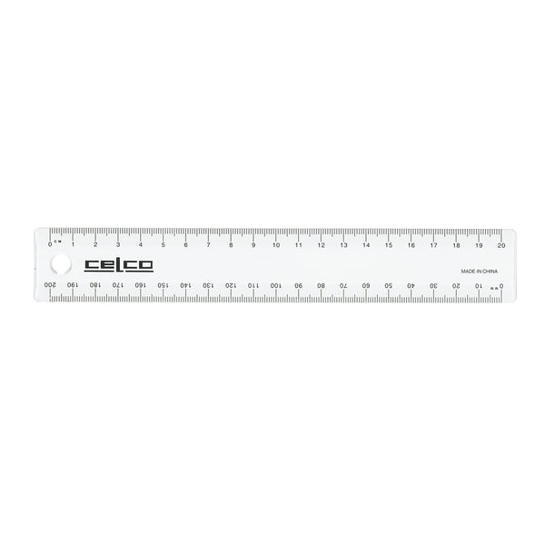 celco ruler 20cm t111 clear - pack of 25