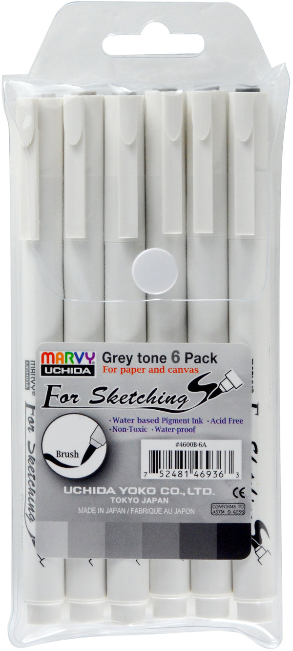 Marvy For Sketching Set Of 6#colour_GREY