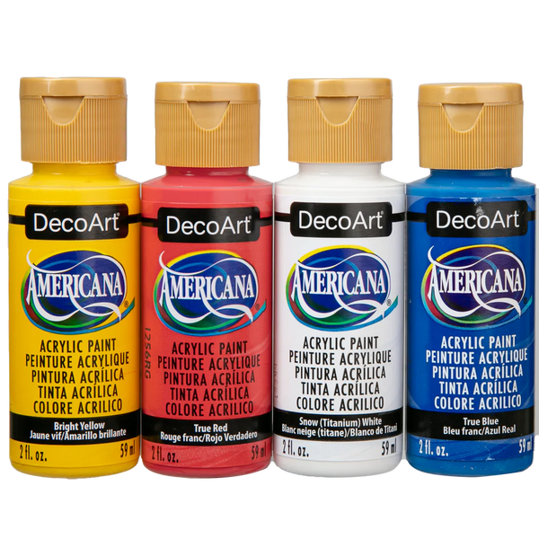 Decoart Americana Paints Primary Pack Of 4