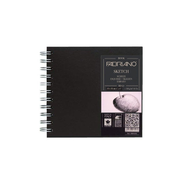 Fabriano Sketchbook 110gsm Spiral 80 Sheets#size_15X15CM