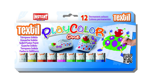 playcolor one solid poster paint textil - pack of 12
