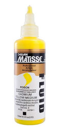 Derivan Matisse Fluid Paints 135ml#Colour_cadmium yellow medium (S4)
