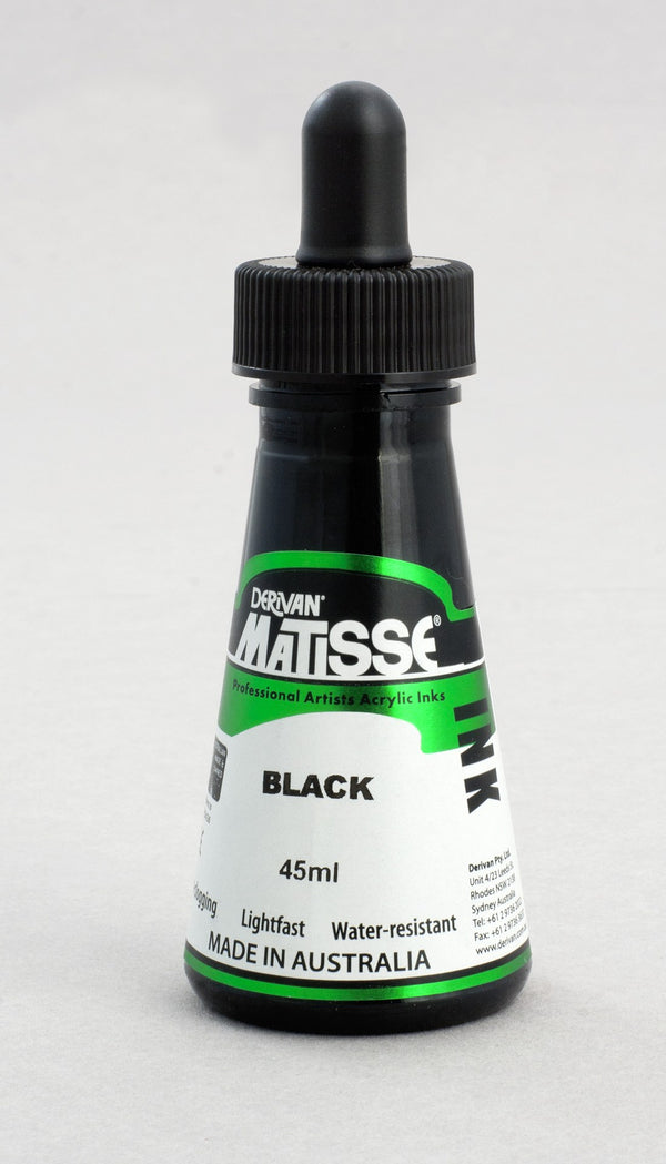 Derivan Matisse Acrylic Inks 45ml#Colour_BLACK