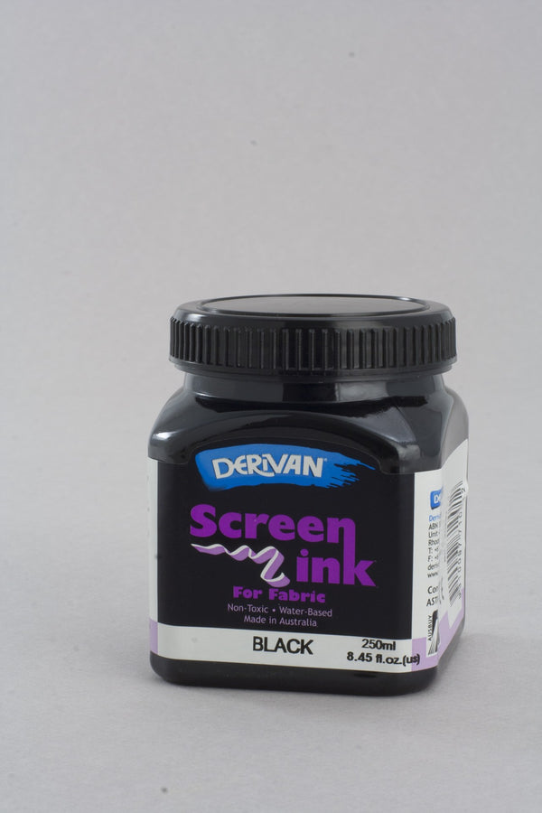 Derivan Screen Ink 250ml#Colour_BLACK