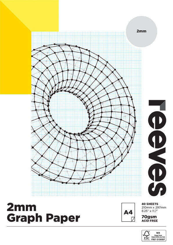 Reeves Graph Paper Pad 2mm 70gsm#size_A4