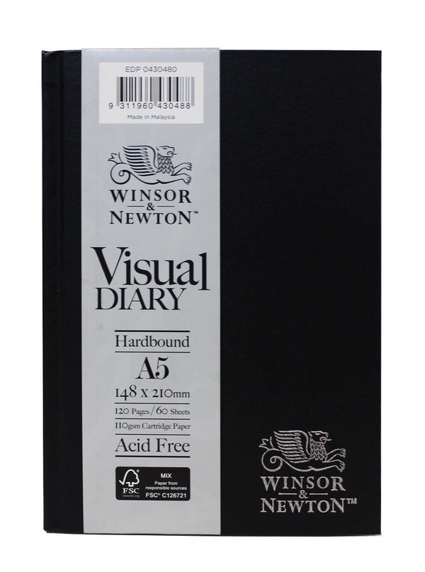 Winsor & Newton Visual Diary Hardbound 110gsm 60 Sheet#Size_A5
