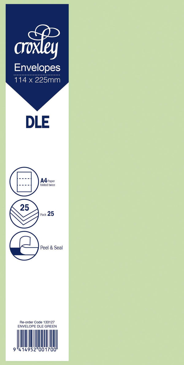 envelope dle 114x225MM PACK OF 25#colour_GREEN