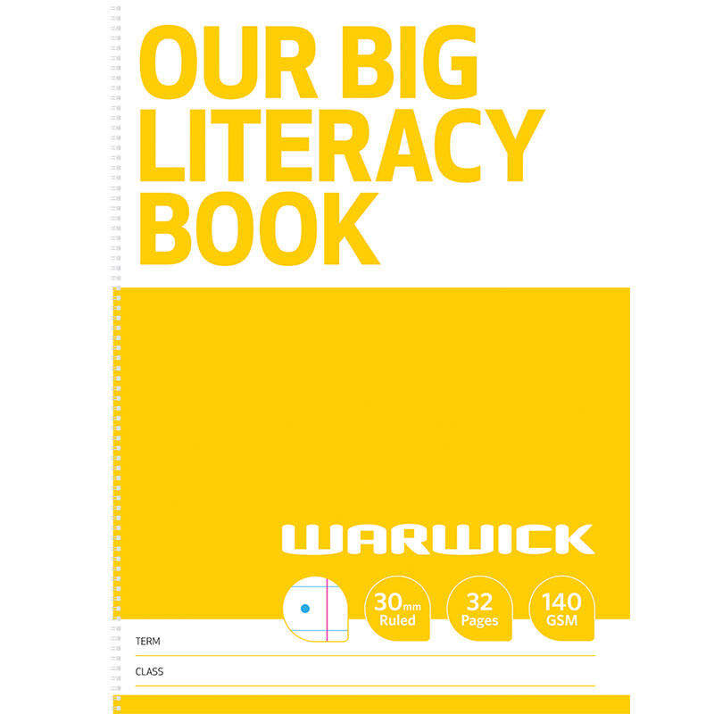 warwick our big literacy modelling book 30MM ruled 32 page