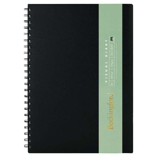 Bockingford Diary A4 Visual 60 Leaf 120gsm#colour_BLACK