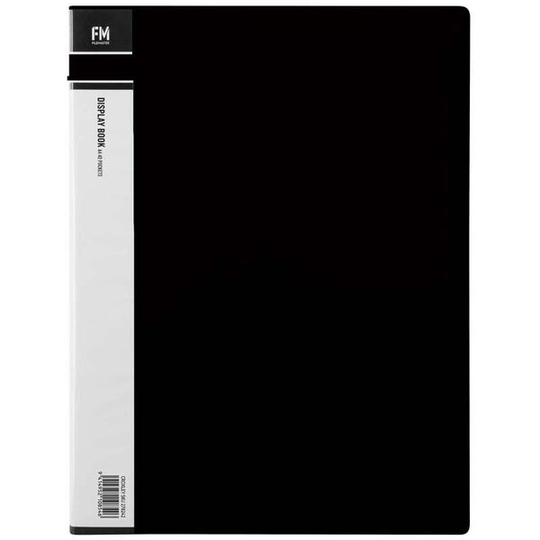 fm display book size a4 40 pocket polypropylene#colour_BLACK