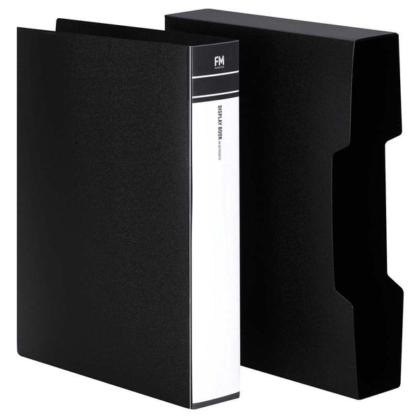 fm display book size a4 black 80 pocket polypropylene