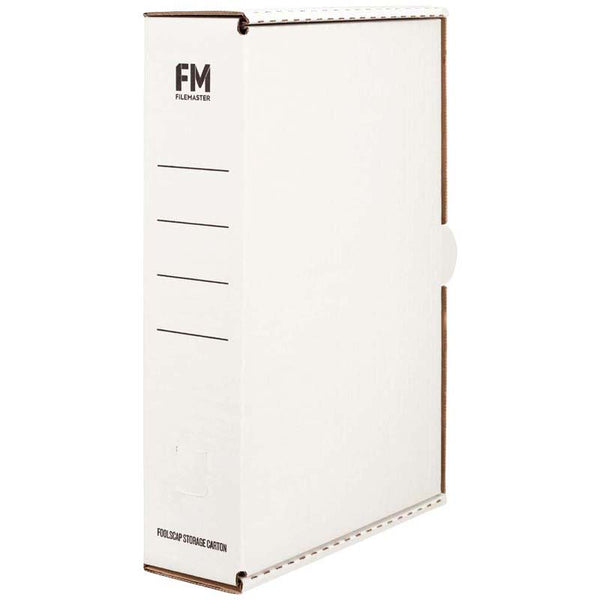 fm storage carton WHITE 5 pack foolscap
