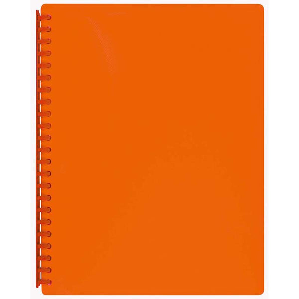 fm display book size a4 textuRED refillable 20 pocket polypropylene#colour_BURNT ORANGE