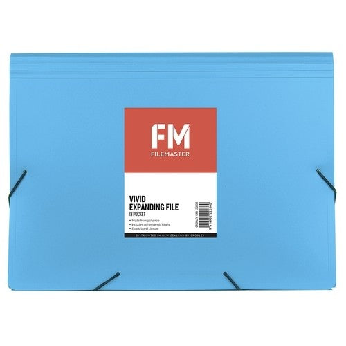 fm file expanding vivid 13 pocket size foolscap#Colour_ICE BLUE