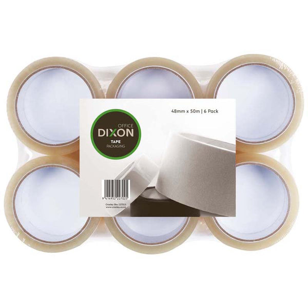 dixon tape packaging CLEAR size 48MMx50m 6 pack