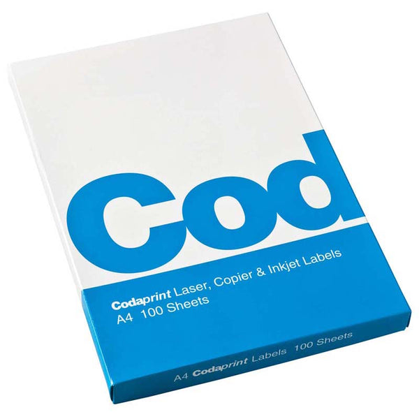 Codafile Label Codaprint 4 Per Sheet Box Of 100