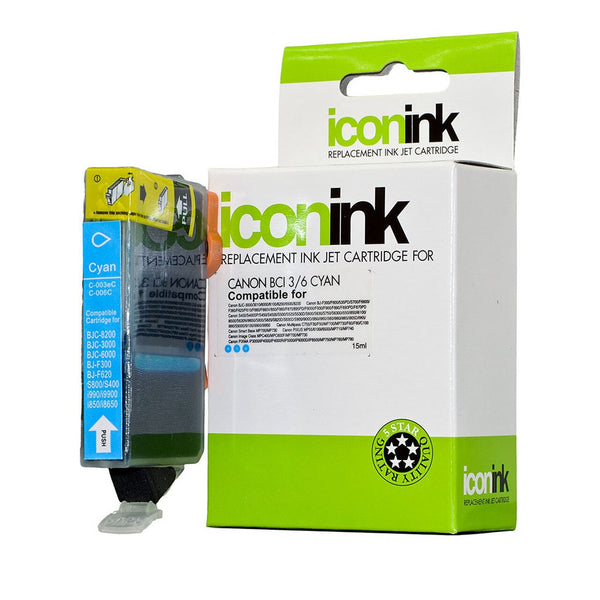 icon compatible canon bci-3/6 ink cartridge#colour_CYAN