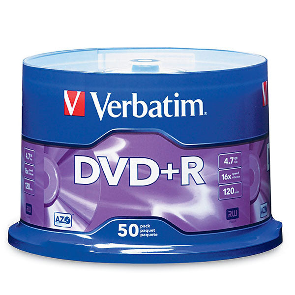 Verbatim DVD Spindle 4.7GB DVD + R 16x - Pack of 50 