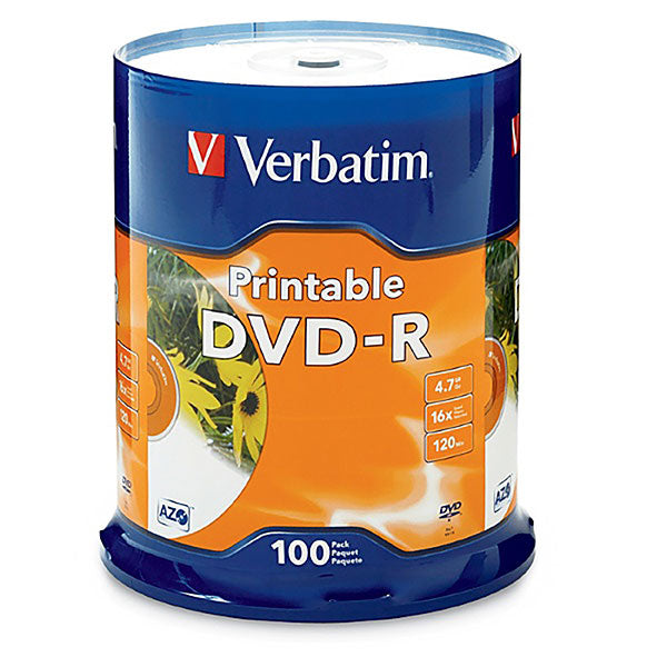 Verbatim DVD Spindle 4.7GB 16x - Pack of 100 
