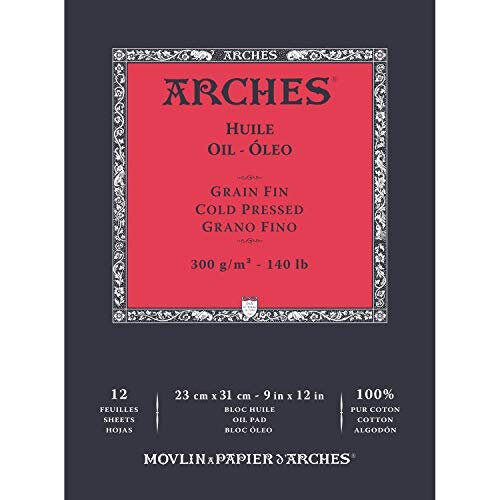 Arches Oil Pad 300gsm 12 Sheets Cold Pressed#Size_23X31CM