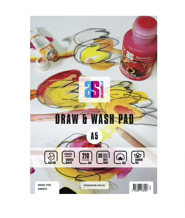 Art Spectrum Smooth Draw & Wash Pads 210gsm#Size_A5