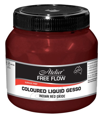 Atelier Free Flow Coloured Liquid Gesso 250ml#colour_indian red oxide
