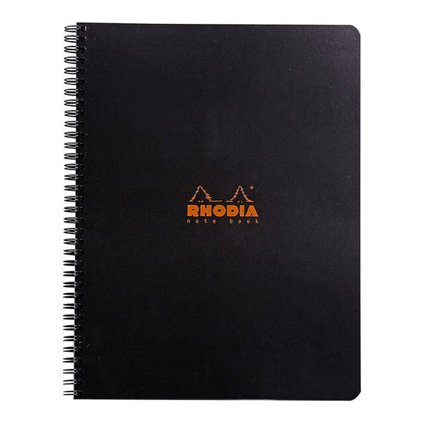 Rhodia Classic Notebook Spiral A4+ Lined#Colour_BLACK