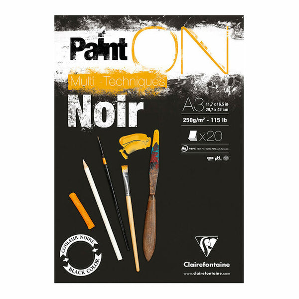 Clairefontaine Painton Pad Black 20 Sheets#Size_A3
