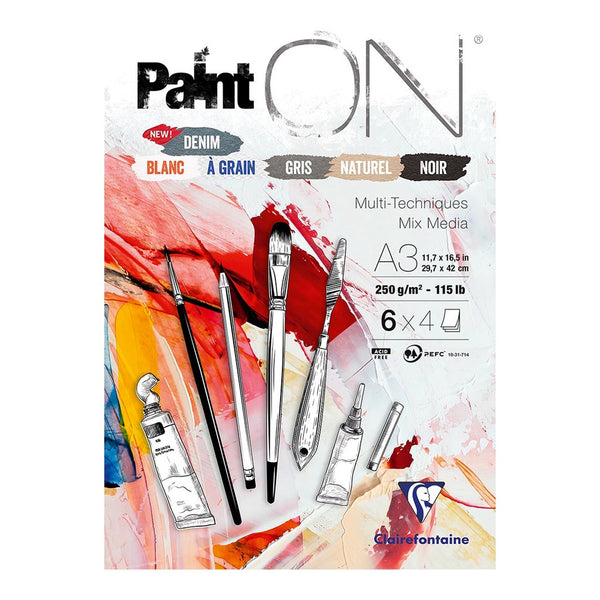 Clairefontaine Painton Pad Assorted 24 Sheets#Size_A3