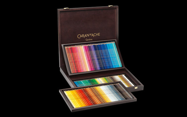 Caran D'ache Supracolour Soft Aquarelle Colour Pencils Set Of 120 Wooden Box