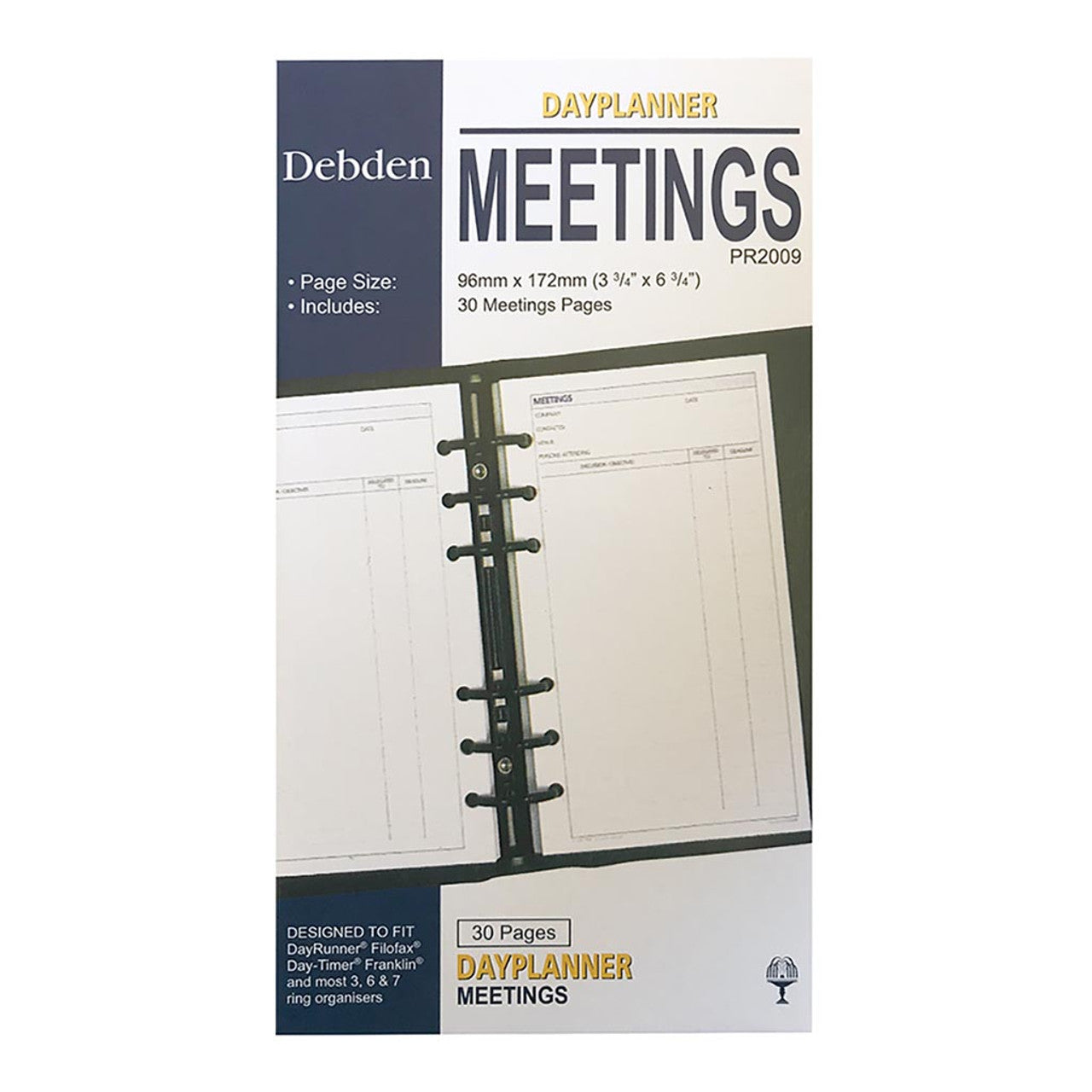 Debden Personal Dayplanner Refill Meetings