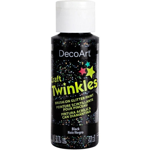 Decoart Craft Twinkles Glitter Craft Paint 59ml#Colour_Black