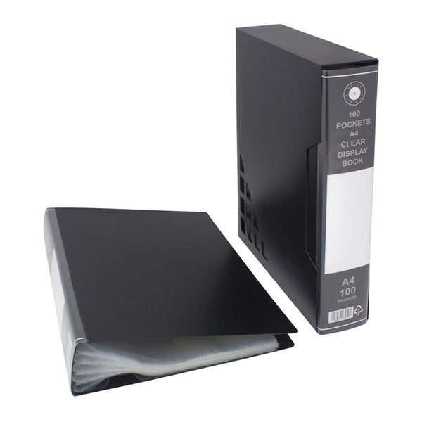 OSC Display Book A4 100 Pocket With Case Black