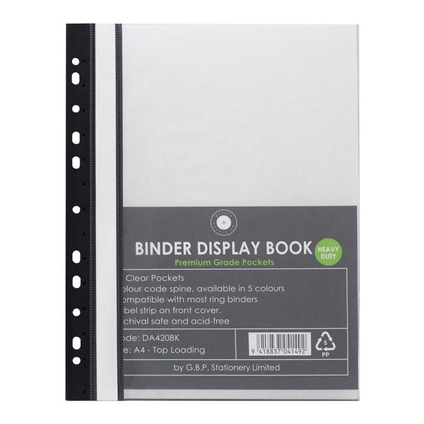 OSC Binder Display Book A4 20 Pocket#Colour_BLACK