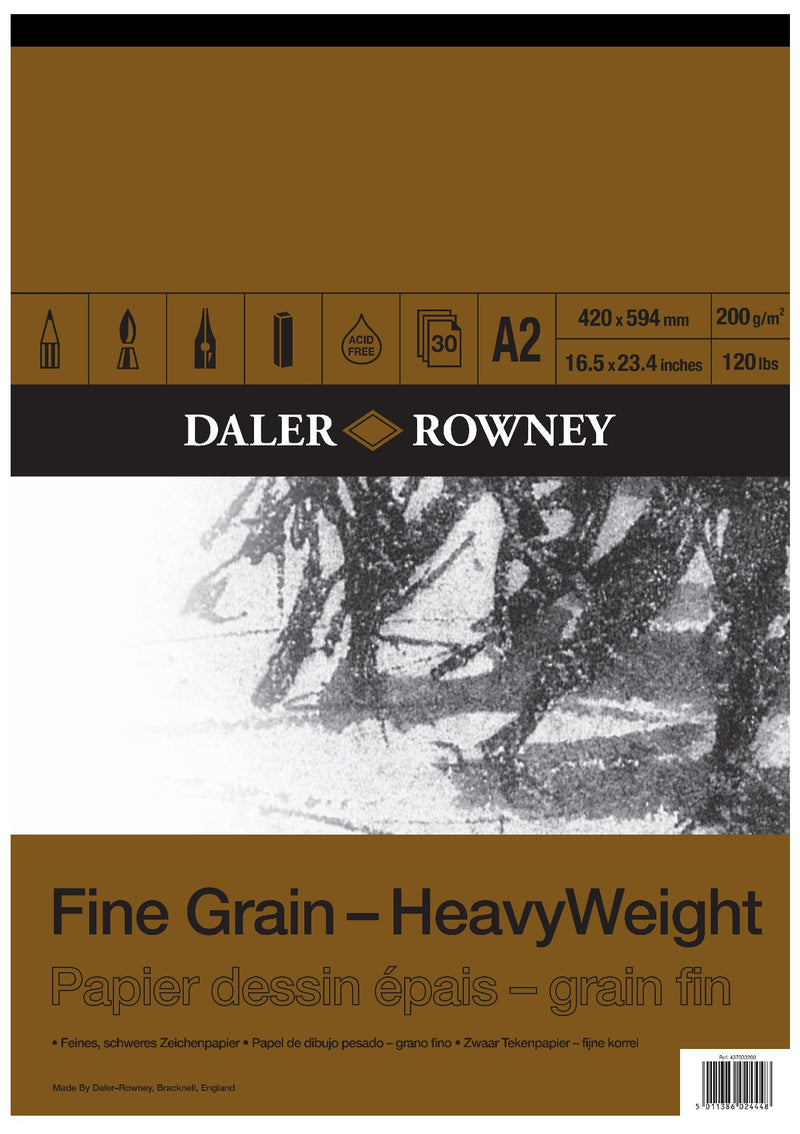 Daler Rowney Fine Grain Heavyweight 200gsm Pad