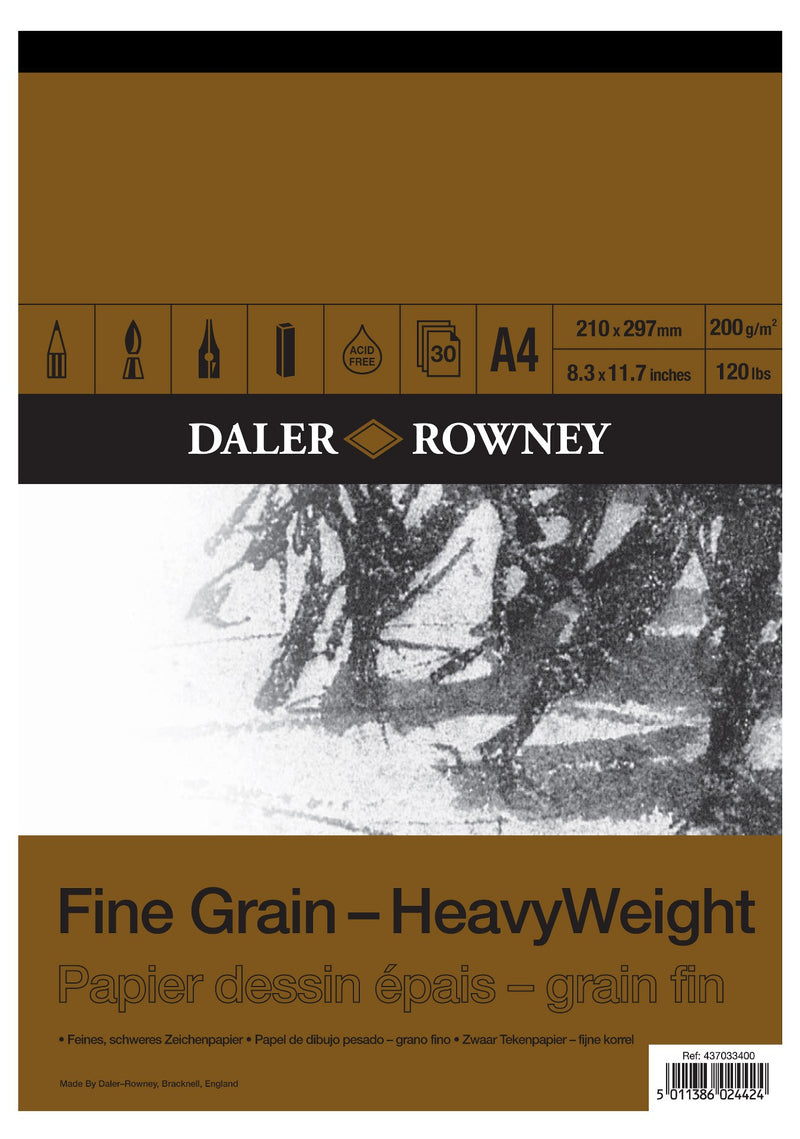 Daler Rowney Fine Grain Heavyweight 200gsm Pad