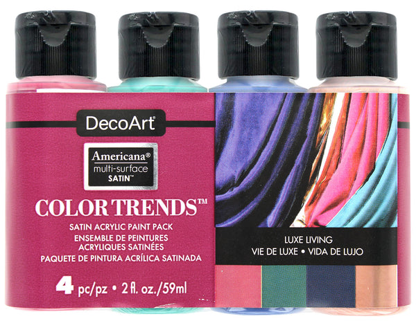 Decoart Americana Craft Paints Luxe Living Pack Of 4