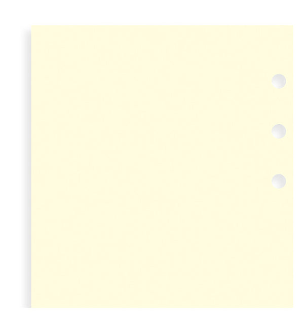 Filofax Personal Organiser/Clipbook Cotton Cream Notepaper Refill#Paper Design_PLAIN