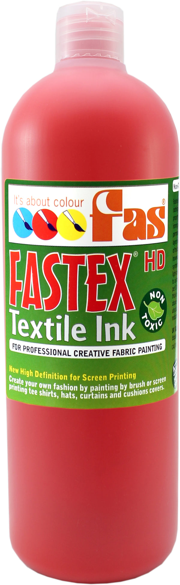 Fas Textile Fabric Ink 1 Litre#Colour_BRILLIANT RED