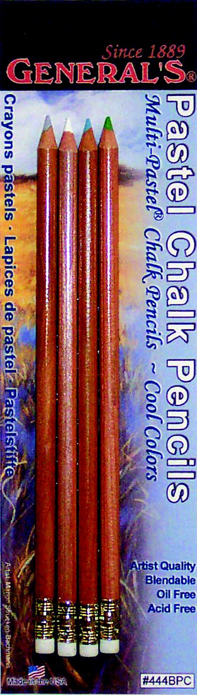 General's Art Pastel Chalk Pencils Colours - 4 Piece Blister#colour_COOL