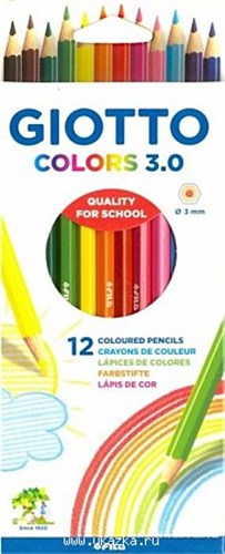 GIOTTO COLORS 3.0 PENCILS#Pack Size_PACK OF 12
