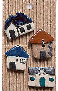 Incomparable Buttons - House - Card of 4
