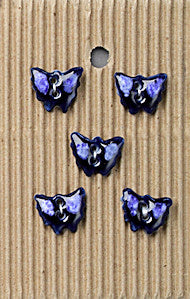 Incomparable Buttons - Small Blue Butterflies - Card of 5