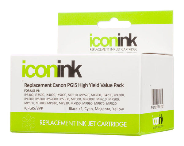 Icon Compatible Canon Pgi5 Cli8 Bbcmy Ink Value Pack