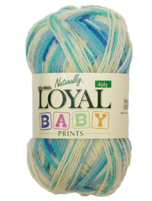 Naturally Loyal Baby Prints Yarn 4ply#Colour_ALL ABOUT BLUE (81140)
