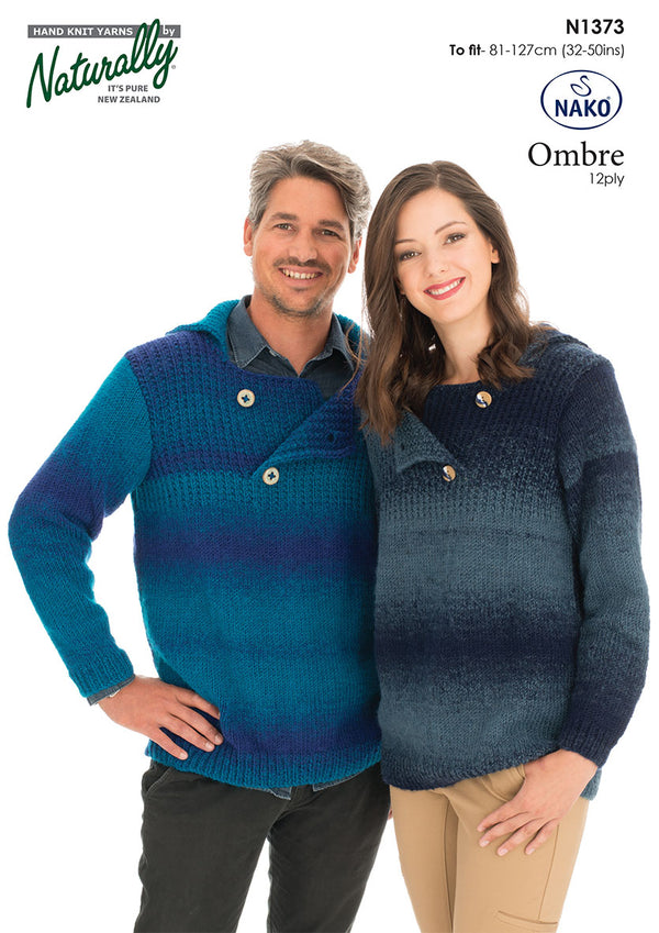 Naturally Pattern Leaflet Ombre 12ply Unisex/Sweater