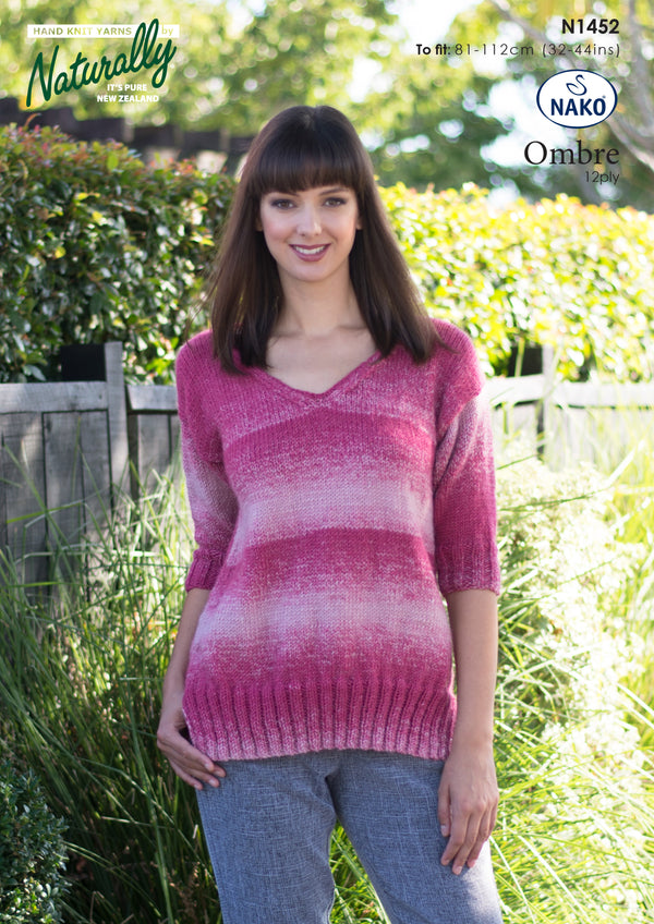 Naturally Pattern Leaflet Nako Ombre Womens/Top