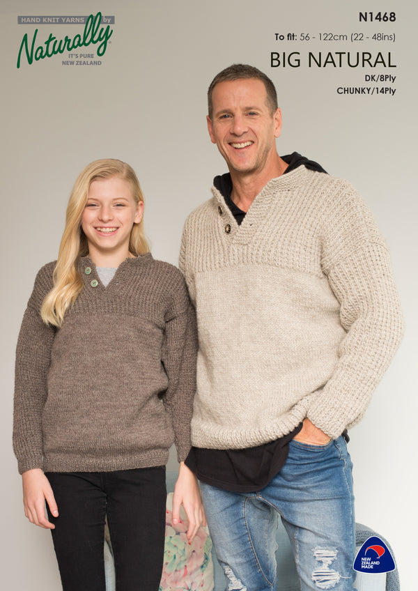Naturally Pattern Leaflet Big Natural Unisex/sweater