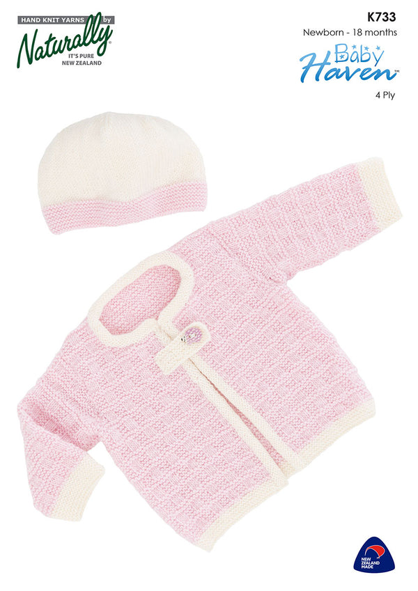 Naturally Pattern Leaflet Baby Haven Kids/jacket & Hat