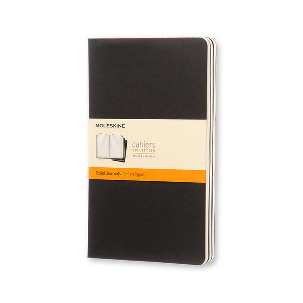 moleskine cahier journals large ruled - pack of 3#Colour_BLACK